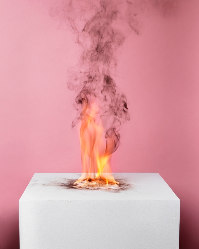 Camphor Flame on Pedestal (0432)