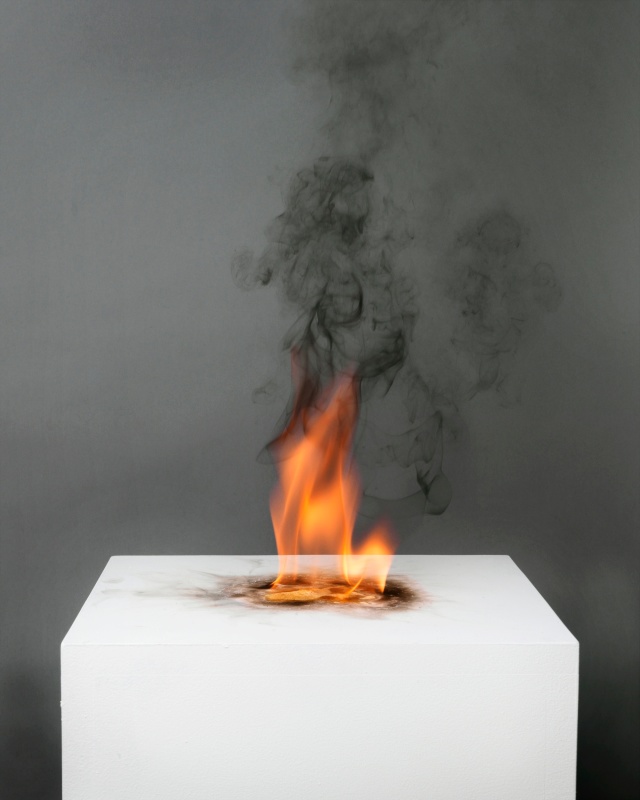 Camphor Flame on Pedestal (0439)