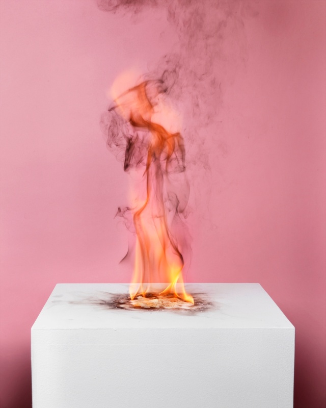 Camphor Flame on Pedestal (0433)